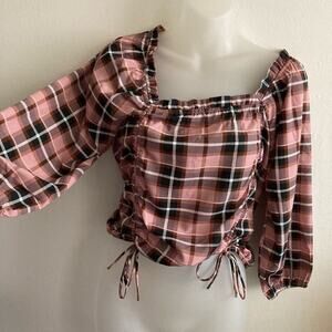 Mileage large crop top scrunch front large